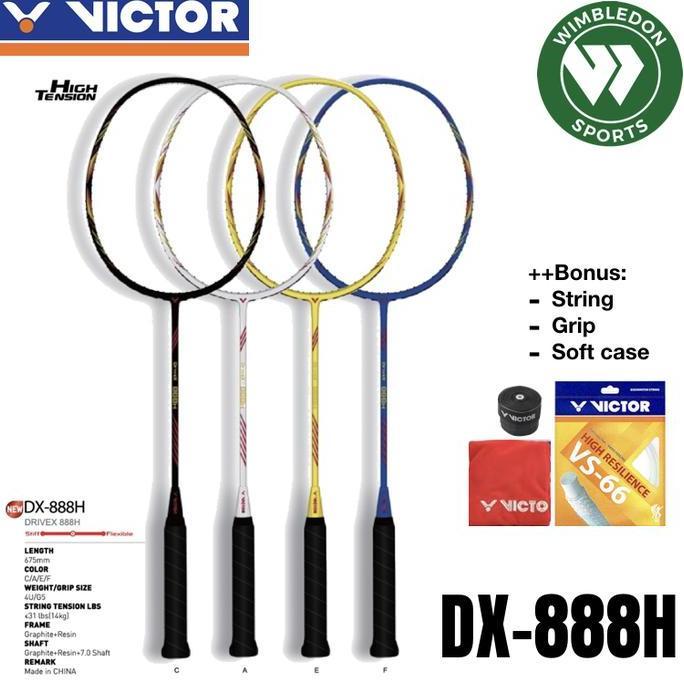Promo Raket Badminton Victor DriveX 888H / Raket Victor DX-888H *BONUS* Diskon