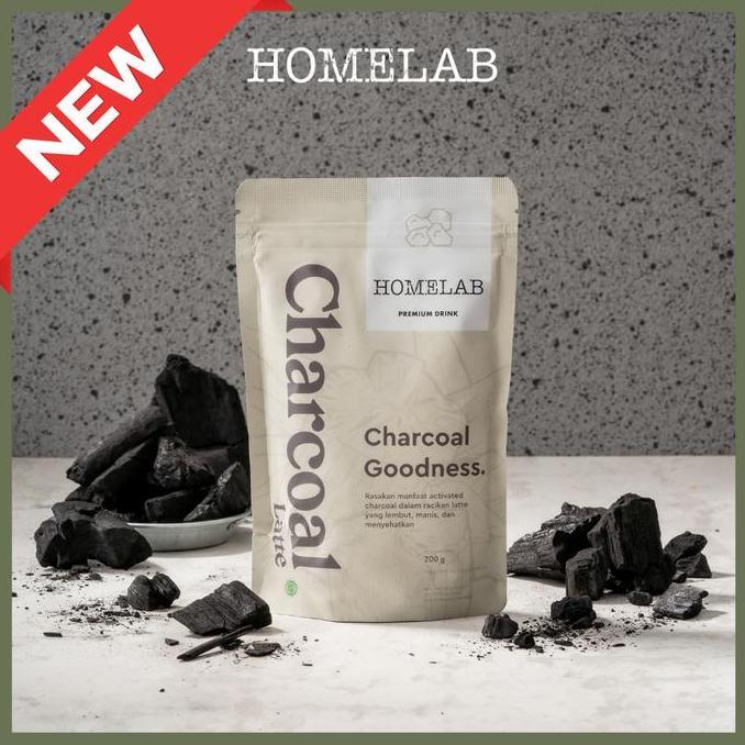 JUILOOSHOPHS - BUBUK MINUMAN CHARCOAL LATTE - PREMIUM DRINK POWDER 200G