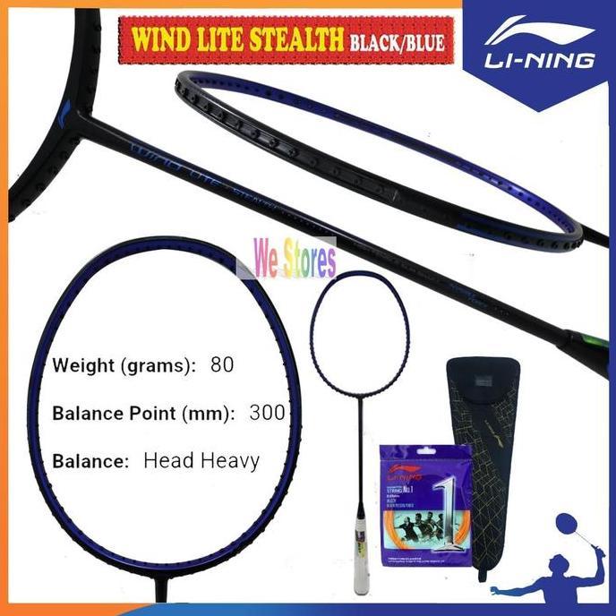 Promo LI-NING Wind Lite Stealth Raket Badminton LINING Wind Lite Stealth Diskon