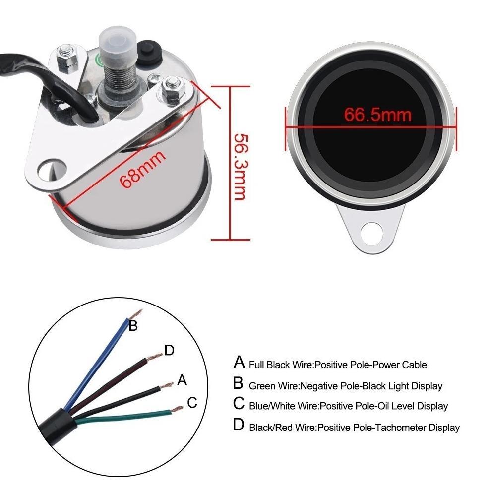 Disc Speedometer Digital Bulat Cb Rxking Tiger Vixion Harley Jap Universal Speedometer 12V