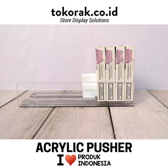 Instancodbisa- Rak Rokok Acrylic Pusher 20 Cm Otomatis Toko Minimarket Supermarket