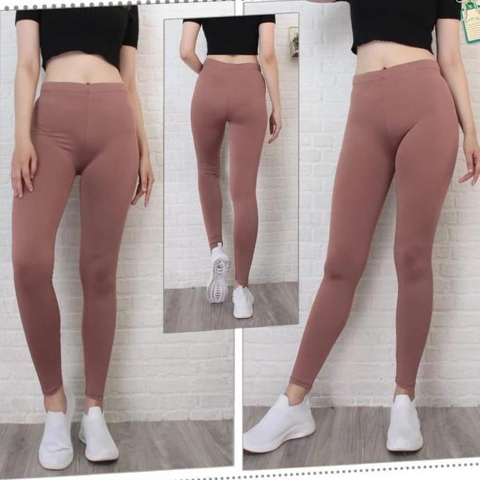 Unik Leging Polos Panjang Wanita Bahan Spandek Jersey Legging Licin Bahan Spandek Legging Dalaman Wa