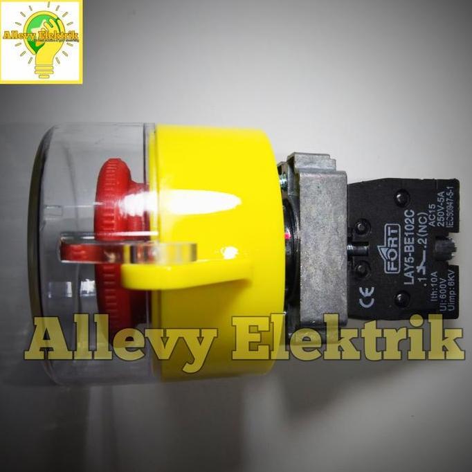 Lansungkirim- Emergency Stop Push Button 22Mm & Pelindung Emergency Push Button