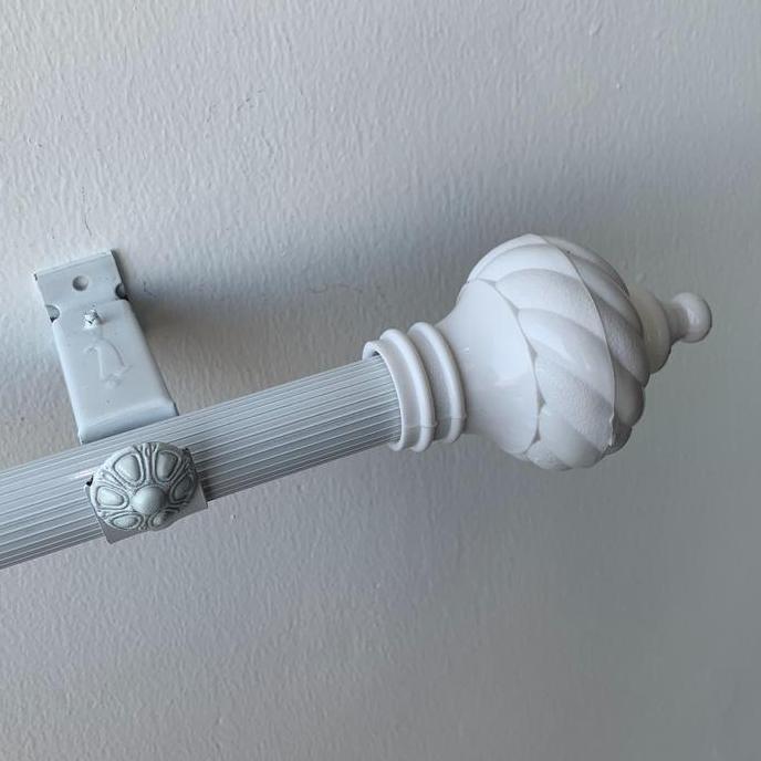 Instancodbisa- Batang Gorden Aesthetic Tirai Jendela Pintu Besi Hordeng Pintu 1 Meter Full Set