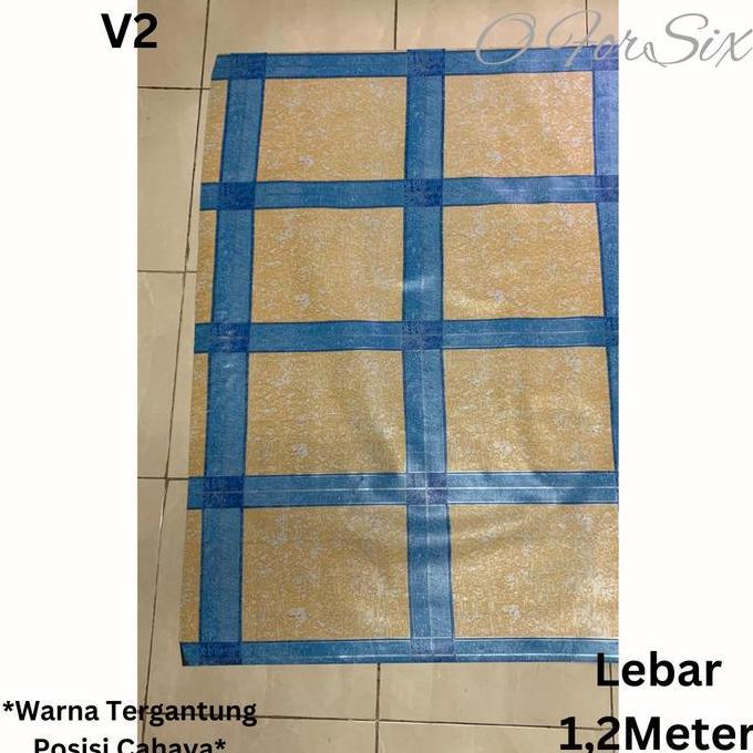 Instancodbisa- (Roll) Karpet Plastik/Perlak Lantai/Meja/Karpet Lantai Plastik Lebar 1,2 Meter(New2)