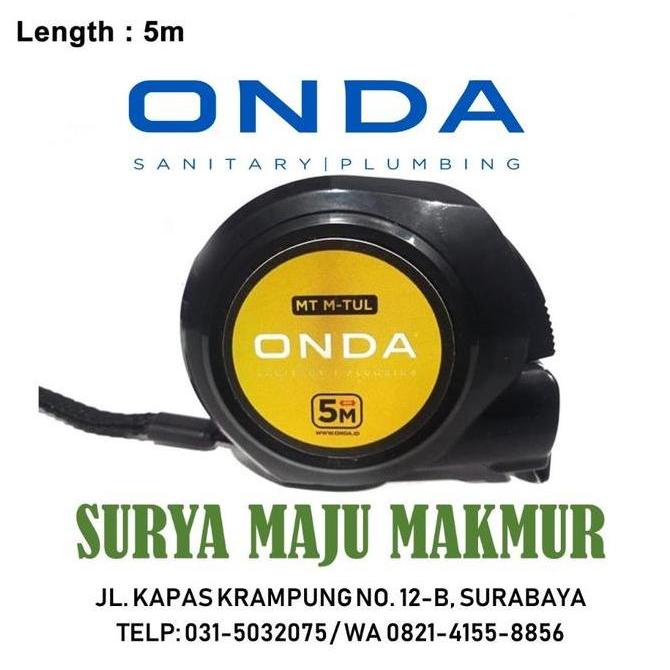 Meteran Otomatis ONDA MT M-TUL 5 Meter Ukur MT M-TUL 5 M / Meter