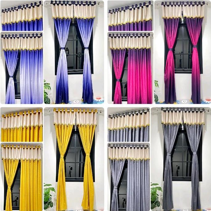 Instancodbisa- Gorden Smokring Poni Renda Kristal Mewah  Ukuran 120 X 220 Free Tali Gorden