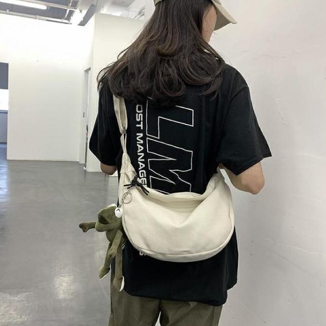 TERLARIS Tas Selempang Bahu Pria COWO Wanita Keren SIKLE CANVAS BAG TAS SELEMPANG KANVAS SLING BAG C