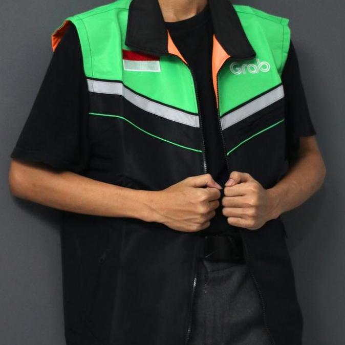 Boywings- Rompi Bb 5Hopee Grab Terbaru / Rompi Orange Bolak Balik Bordir / Rompi Bunglon 5Hopee Grab