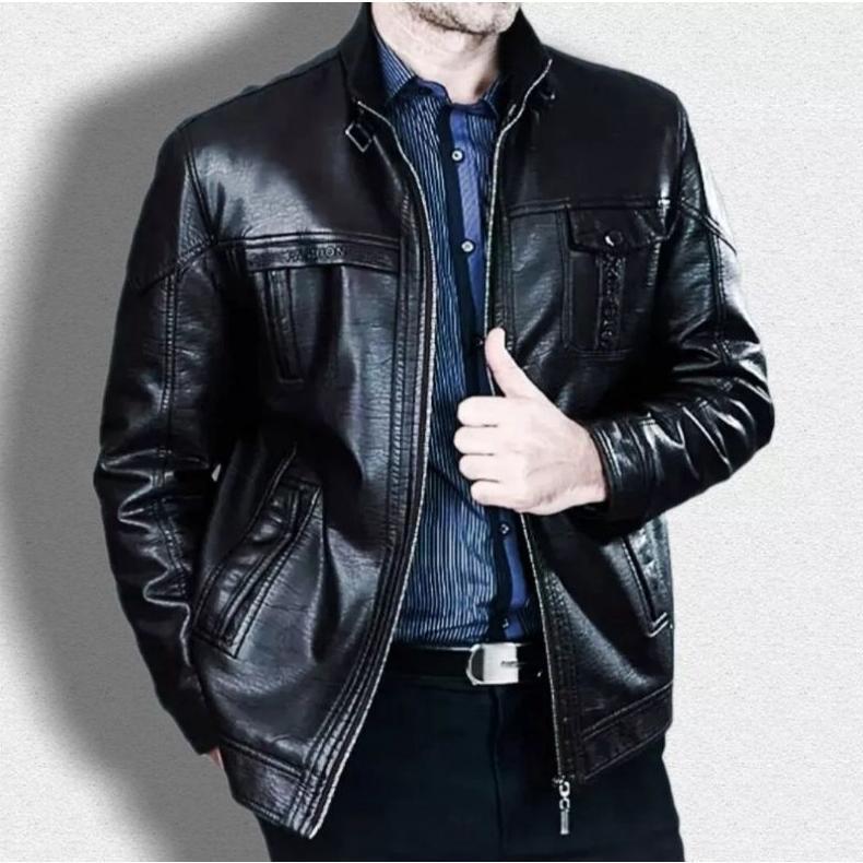 NEW JAKET KULIT PRIA PARKA / JAKET KULIT KANTOR