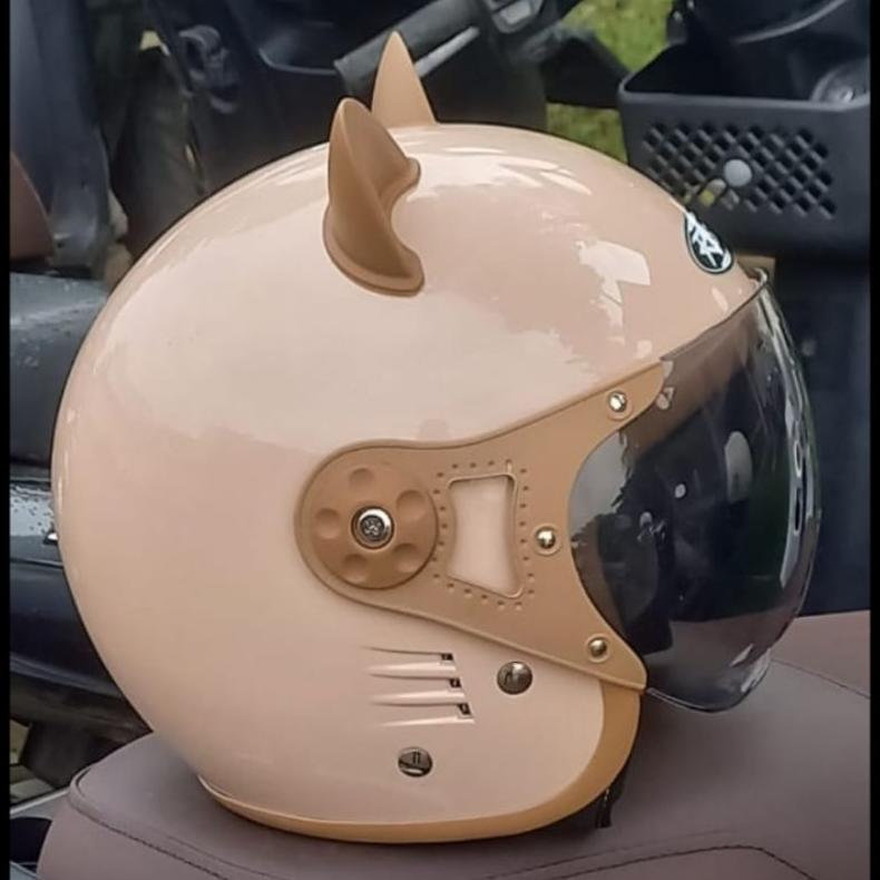 Discount Helm Retro Bogo R Six Pilot Kuping Kucing