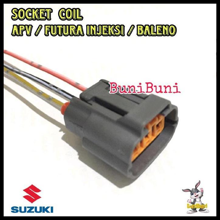 TERBARU SOCKET / SOKET COIL KOIL UNTUK MOBIL SUZUKU APV / FUTURA INJEKSI / BALENO / AERIO / SWIFT !!