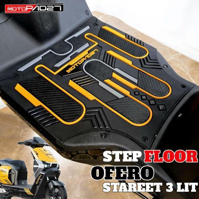 Motopad27 Karpet Motor listrik Ofero stareer 3 LIT pijakan kaki Ofero stareer 3 LIT