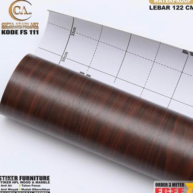 Obelik- Stiker Furniture Meja Lemari Serat Kayu Coklat Tua Fs 111