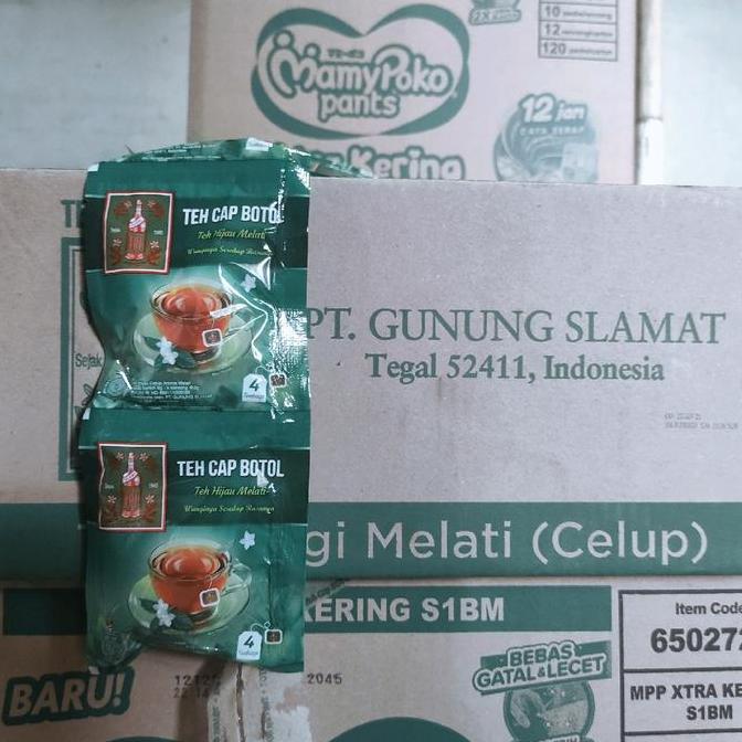 Teh Cap Botol Celup Sachet 1 dus isi 240 pcs Hijau Melati