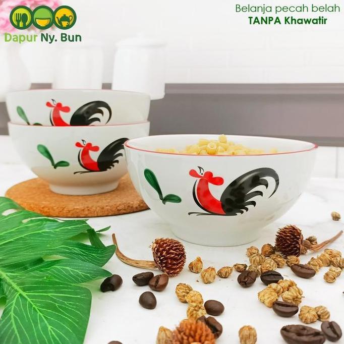 Instancodbisa- Mangkok Nasi Besar Ayam Jago Seri 2 - Mangkok Sup