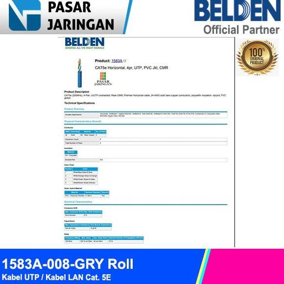 Belden Usa 1583A Kabel Lan Utp Cat. 5E Roll / Box /305M