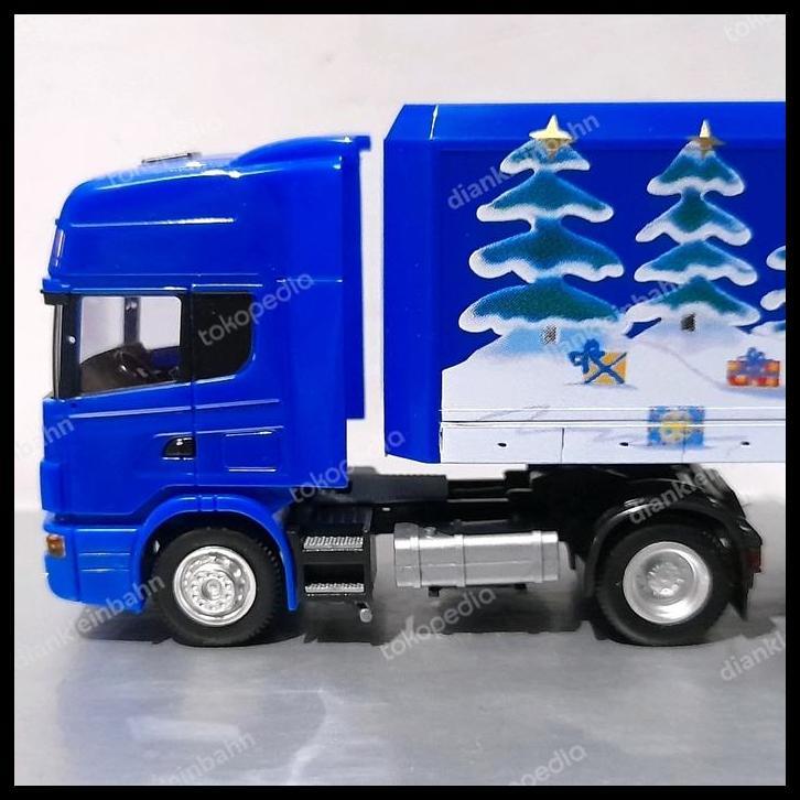 GRATIS ONGKIR AWM SKALA 1:87 SCANIA TRUCK 144 BIRU EDISI TAHUN 2000 BOX ORI B1-N09 