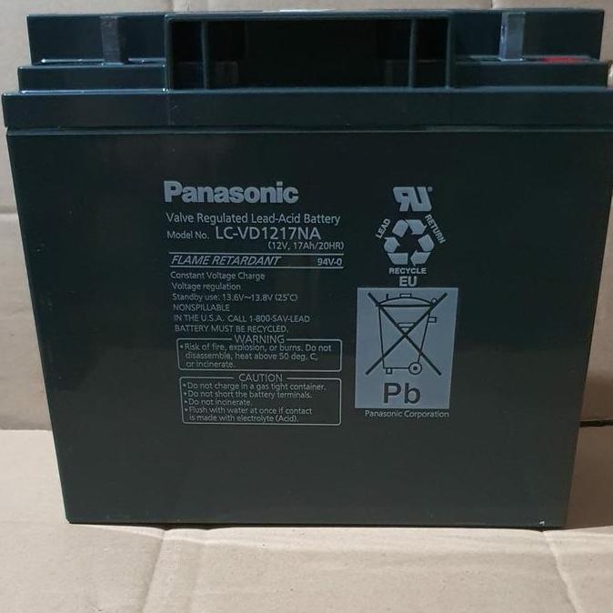 Panelfiks- Baterai Aki Kering Panasonic 12V 17Ah Ori Termurah Buat Ups, Accu