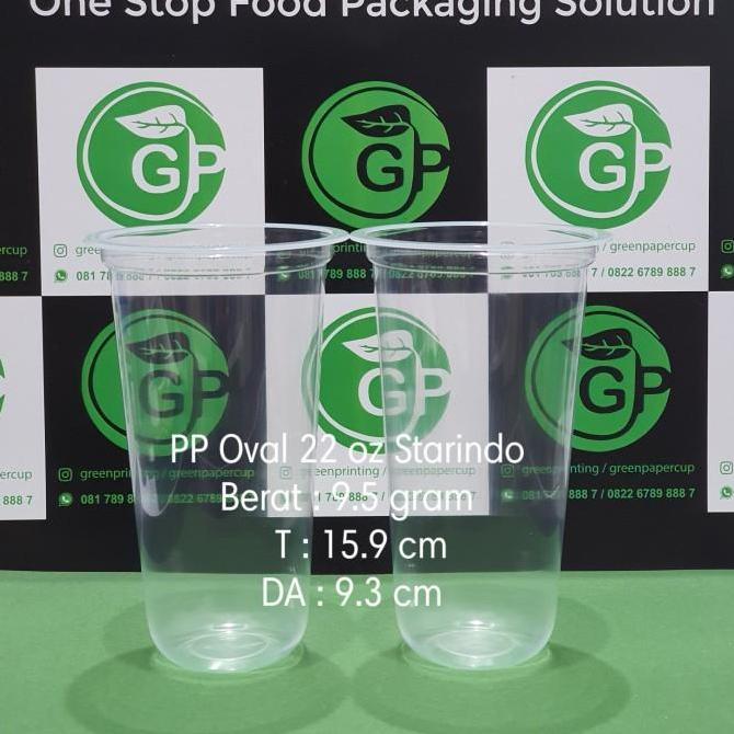 Bestone- PP oval 22 oz Starindo Berat 9.5 gram