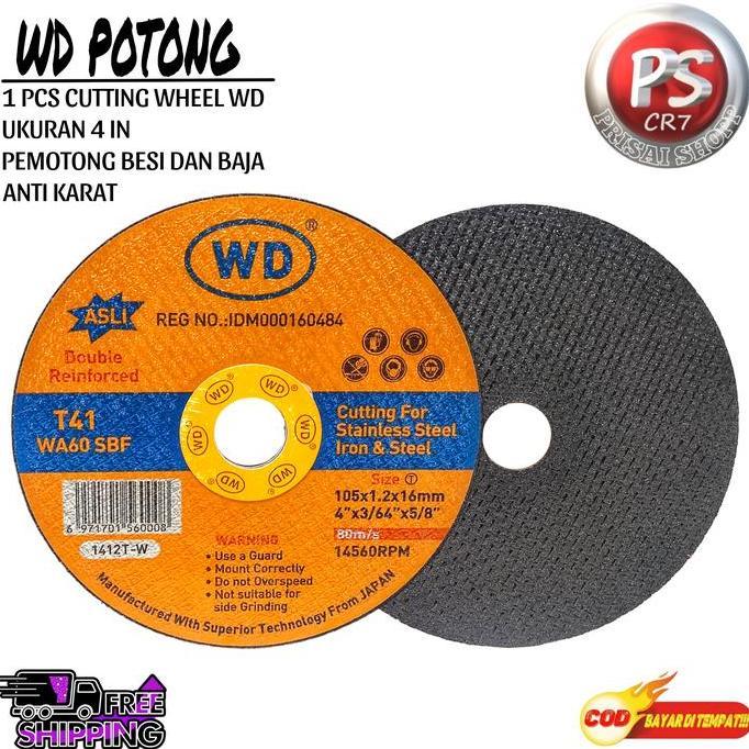 Supertool- Wd Potong 1Kotak Isi 20Pcs Cautting Wheel Kating Potong Besi,Baja,Fiber,Plastik,Steinles 