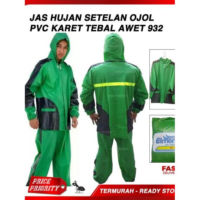 JAS HUJAN Setelan GOJEK GRAB Jaket Celana ELMONDO 932 Promo TERMURAH