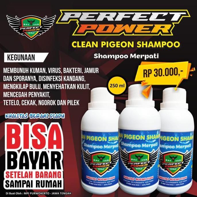 SHAMPO BURUNG BASMI KUTU PERFECT POWER 250ML SAMPO ANTI KUTU KUMAN