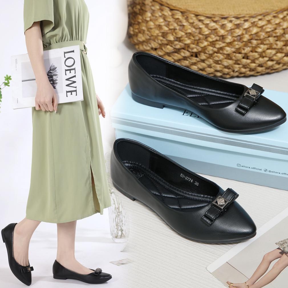 Original Ellora Ed-2774 Sepatu Flatshoes Wanita Sepatu Kerja Import