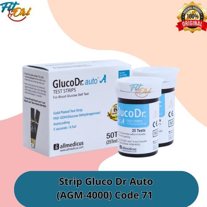 Gluco Dr Auto isi 50 test strip / Strip gluco Dr auto AGM4000 Code 71