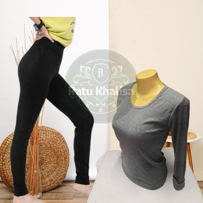 DY20 - Mangset Wanita OB Lengan Panjang Kaos Polos Hitam & Putih Turtleneck - Kerja