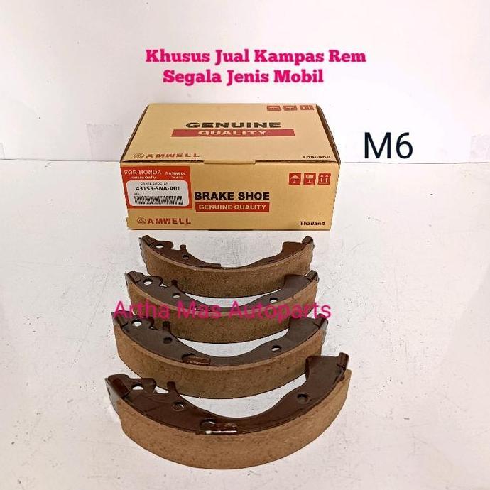 KAMPAS REM BELAKANG JAZZ RS GK5 TROMOL BRAKE SHOE JAZZ RS GK5 TROMOL