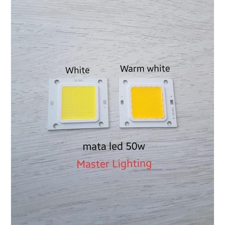 Lampu Mata chip led 50w DC high power led hpl putih warm white biasa
