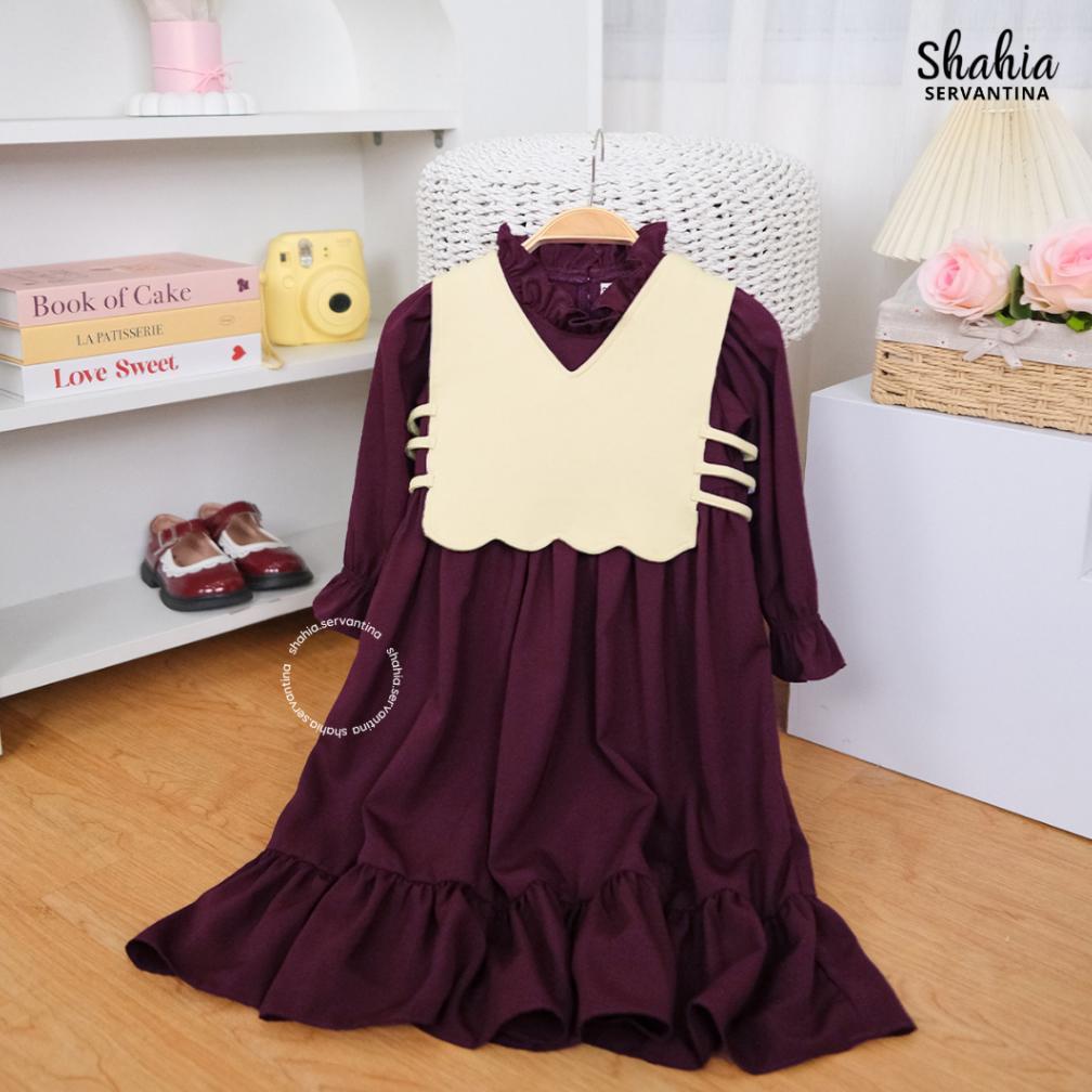 FREE ONGKIR SHAHIA SERVANTINA - BELVA DRESS GAMIS ANAK PEREMPUAN