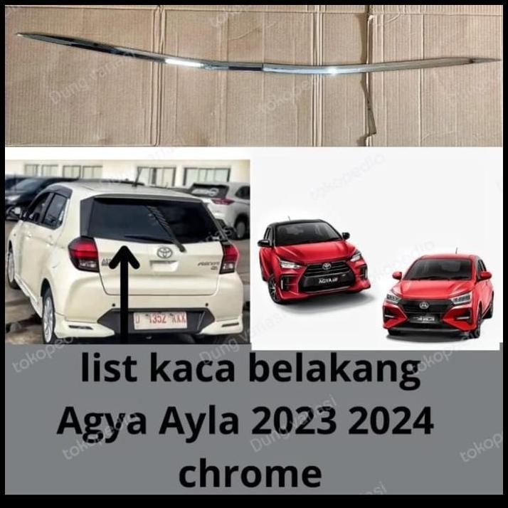 DISKON LIS KACA BELAKANG MOBIL AGYA 2023 2024 CHROME 