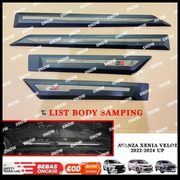 DISKON LIS BODY SAMPING AVANZA XENIA VELOZ 2022 2023 GR SPORT HITAM