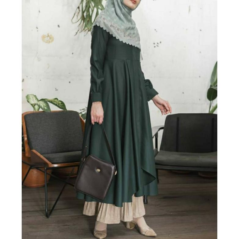 DISKON BAJU ATASAN WANITA TERBARU LONG TUNIK PANJANG TUNIC KATUN TOYOBO PREMIUM PUTIH HITAM MAROON K