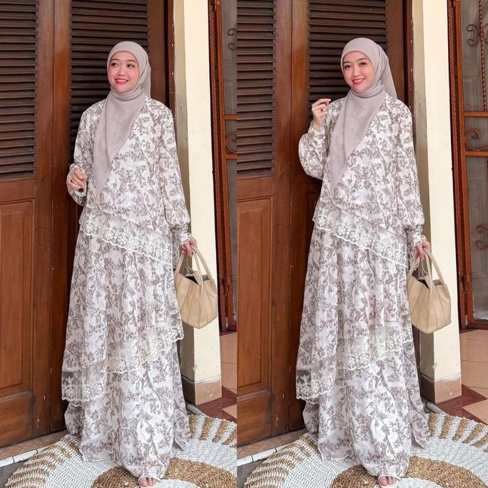 DF20 - Joley Cloth - Hafizah Dress Outfit Kondangan Elegant Simple Mewah Kekinian Allsize Gamis Pest