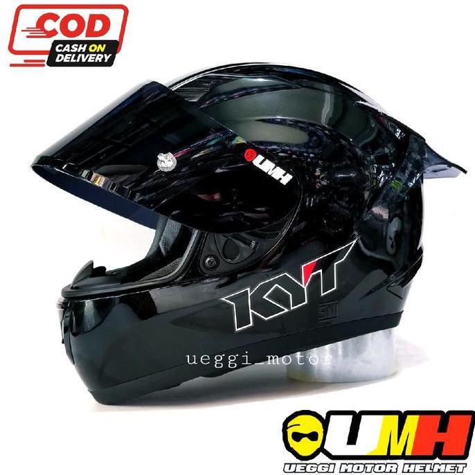 Cod,Bisa- Kyt R10 Black Glossy Leopard Gold