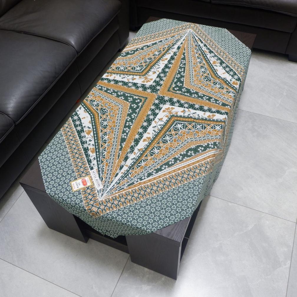 Premium Taplak Meja Tamu Motif Batik Ukuran 110 X 105 Sekolah Ruang Guru Persegi Empat Kotak Square 