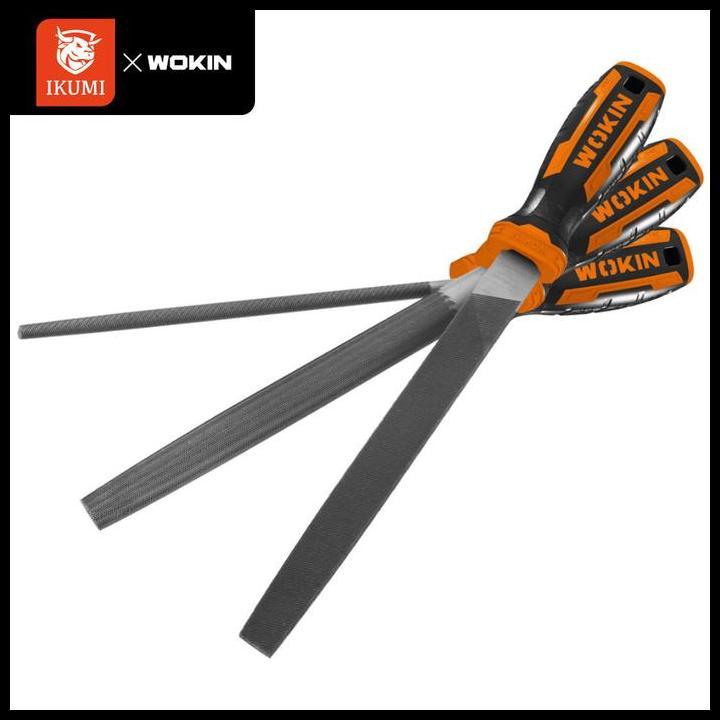 HOT DEAL WOKIN 3 PCS KIKIR PENGASAH BESI SET 8" BAJA ANTI SLIP - 320808 