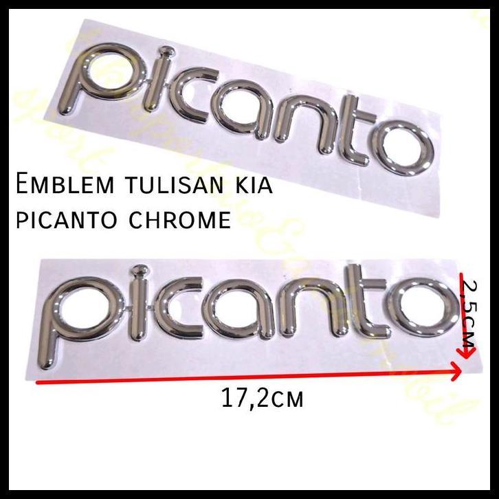 BEST DEAL EMBLEM LOGO TULISAN BAGASI KIA PICANTO CHROME PICANTO 