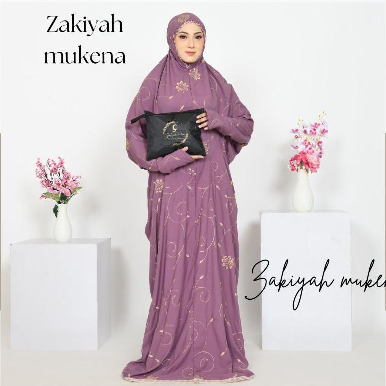 Awet Mukena Dewasa Terusan Premium Jumbo Elegan Bordir Gracella - Mewah Nyaman Lembut