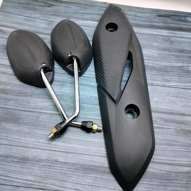 DS307 - tameng knalpot beat 2015-2019 + spion beat chkrome standar ori tutup pelindung knalpot Motor