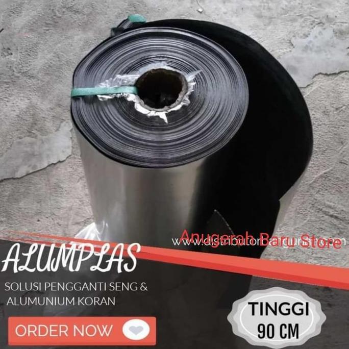 Homemid- Alum-Plas T90 - Plastik Lapis Aluminium 90 Cm Fiber Pagar Karpet Talang Anti Korosi & Air S