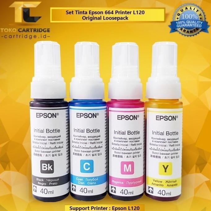 Tinta EPSON ASLI 100% 664 (40ml) loosepack L120 L121