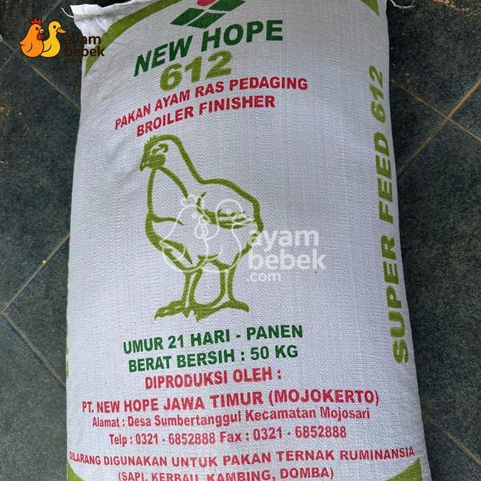 New Hope 612 - Pakan Ayam Ras Pedaging (Broiler) Masa Akhir (Finisher) | AyamBebek Pakan & Ternak