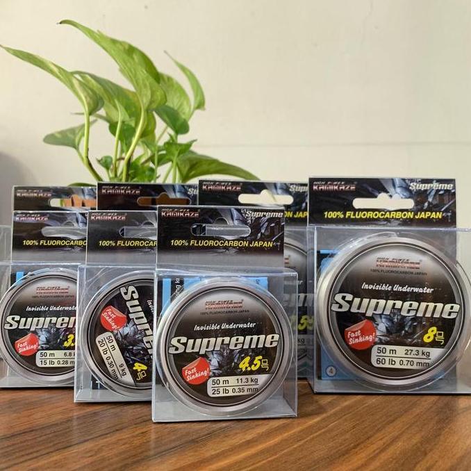 Senar LEADER KAMIKAZE SUPREME 100% Fluorocarbon Japan 50 Meter