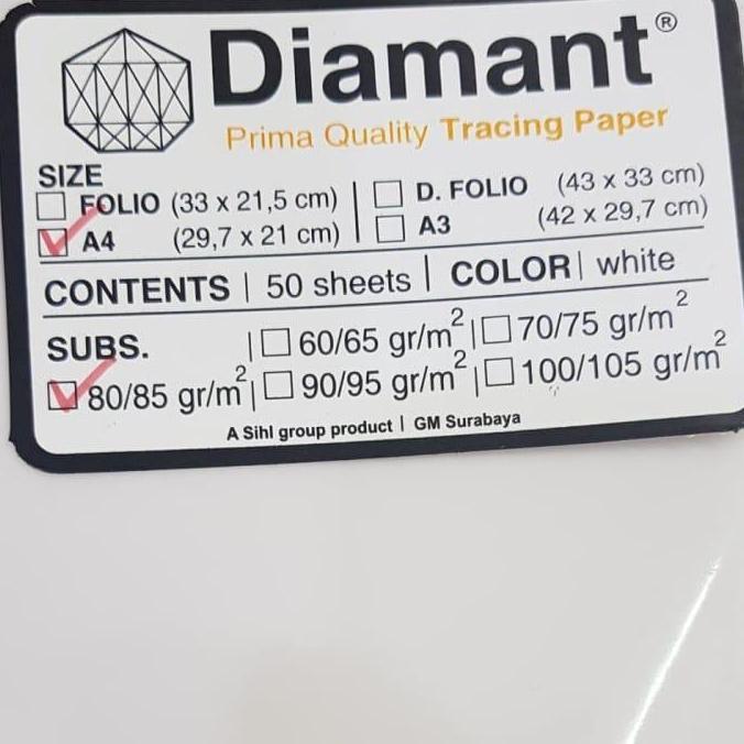 Lansungkirim- Klakir Diamant Tracing Paper A4