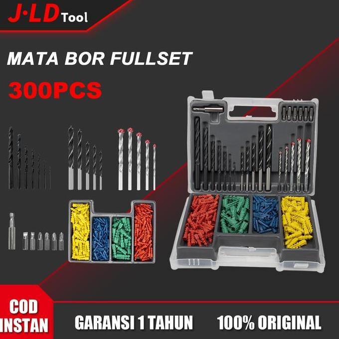 JUPRISYAHPU - J.LD 300SET MATA BOR MULTIFUNGSI,MATA BOR BESI 7PCS,MATA BOR BETON TEMBOK 5PCS,MATA BO