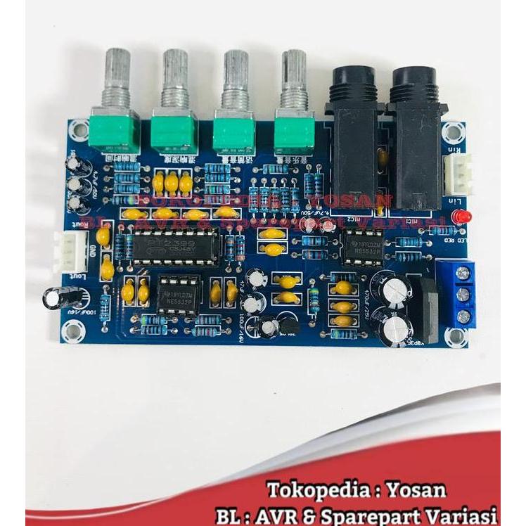 Kit Echo Mic Audio Reverb Xh-M173 Pt2399 Microphone